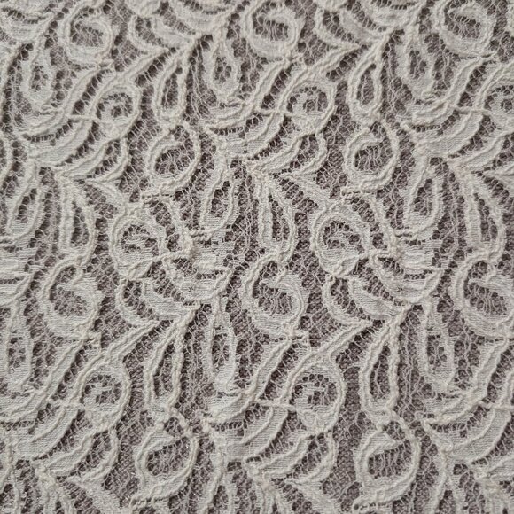 RW&CO lace crew neck sweater taupe size small - Picture 10 of 15